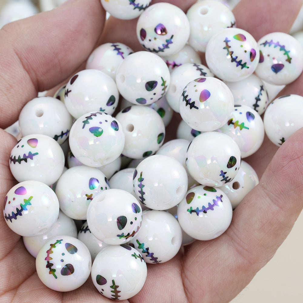 Wholesale 10pcs White Doll  Acrylic Beads