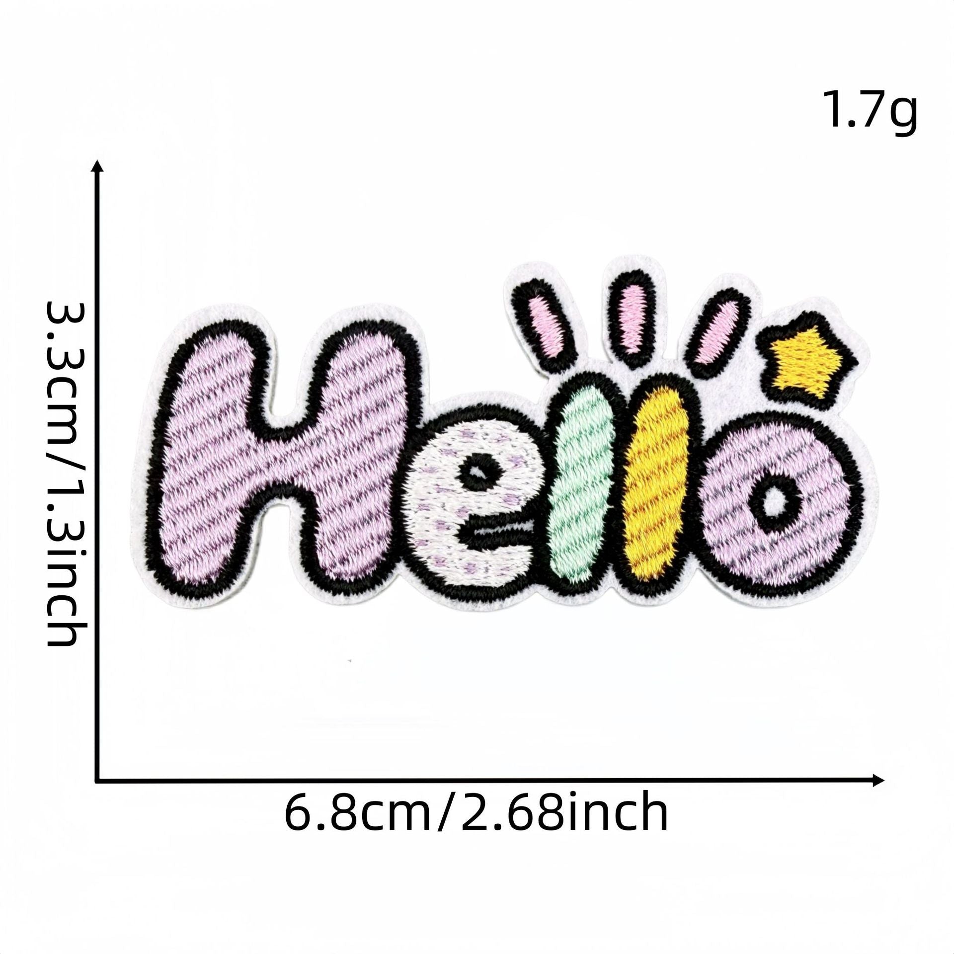 Wholesale Cartoon Hello Embroidered Patch For Everyday DIY Decoration Clothing Accessory