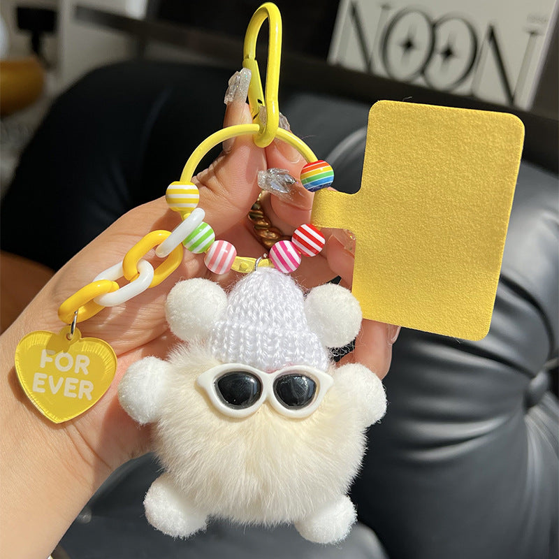 Wholesale Wholesale cute Rex rabbit fur briquettes bag pendants