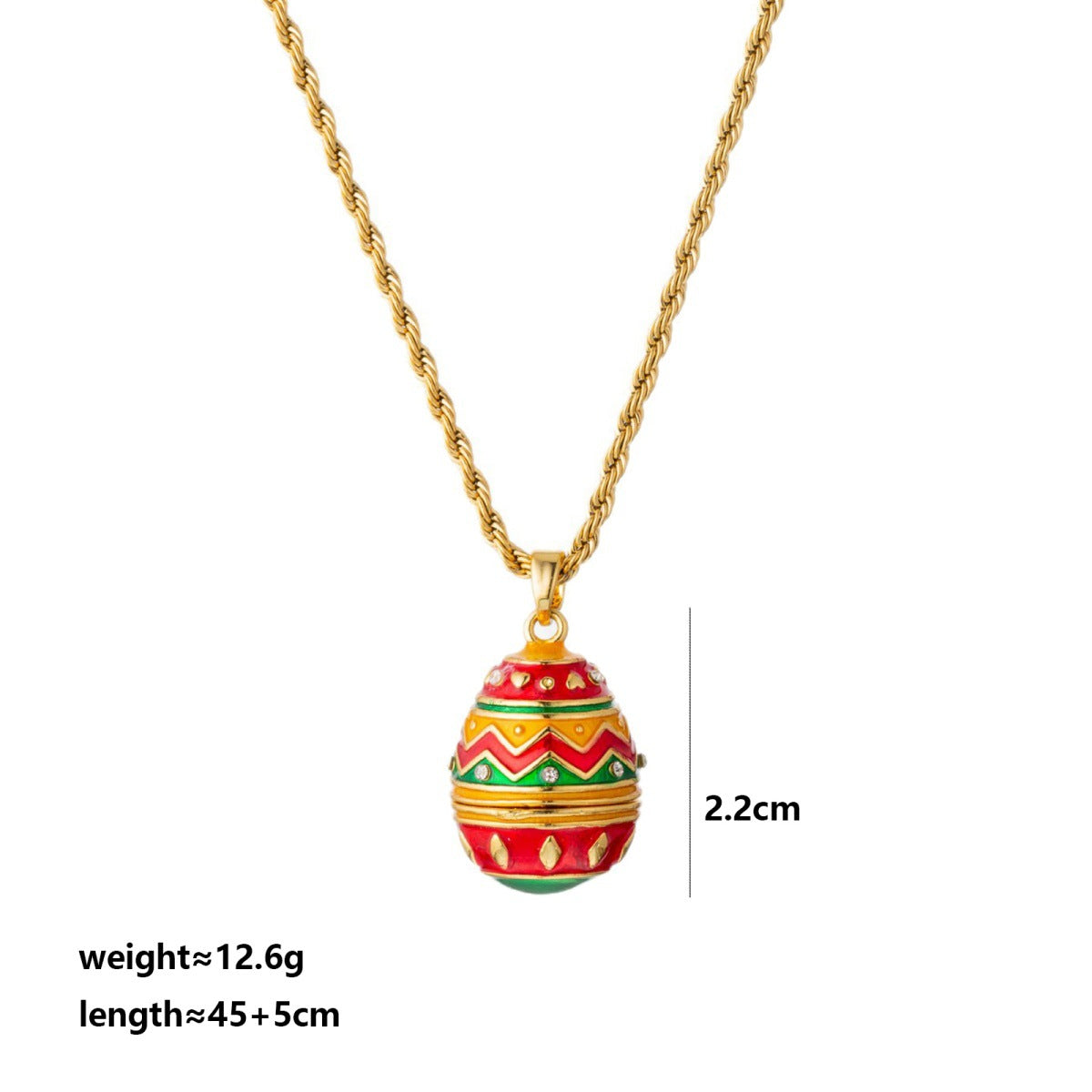 Wholesale Easter Eggs Can Open Little Angel Pendant Copper Necklace