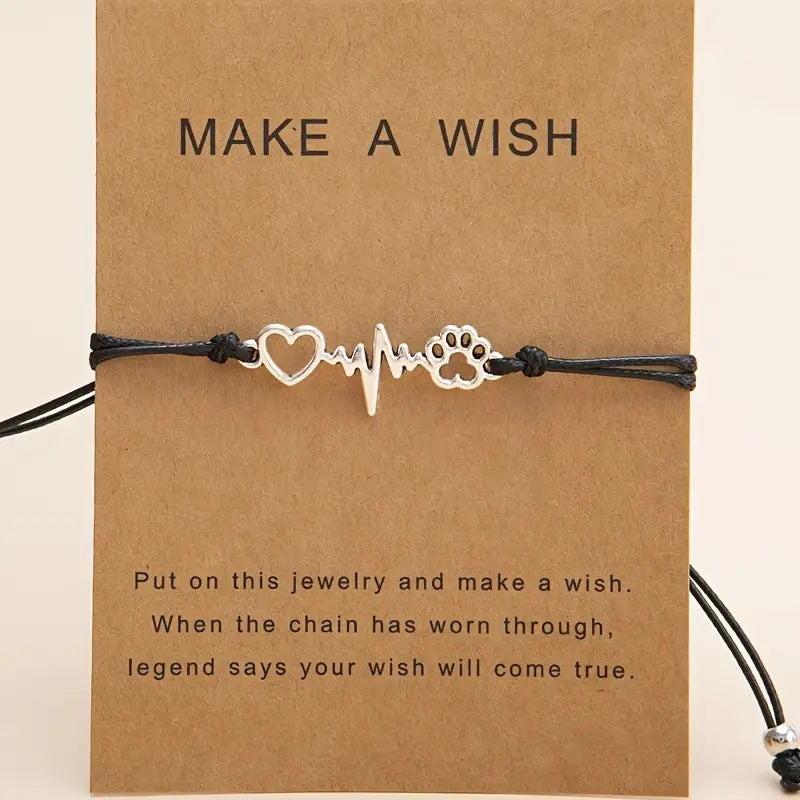 Wholesale Animal alloy pendant with adjustable hand woven bracelet