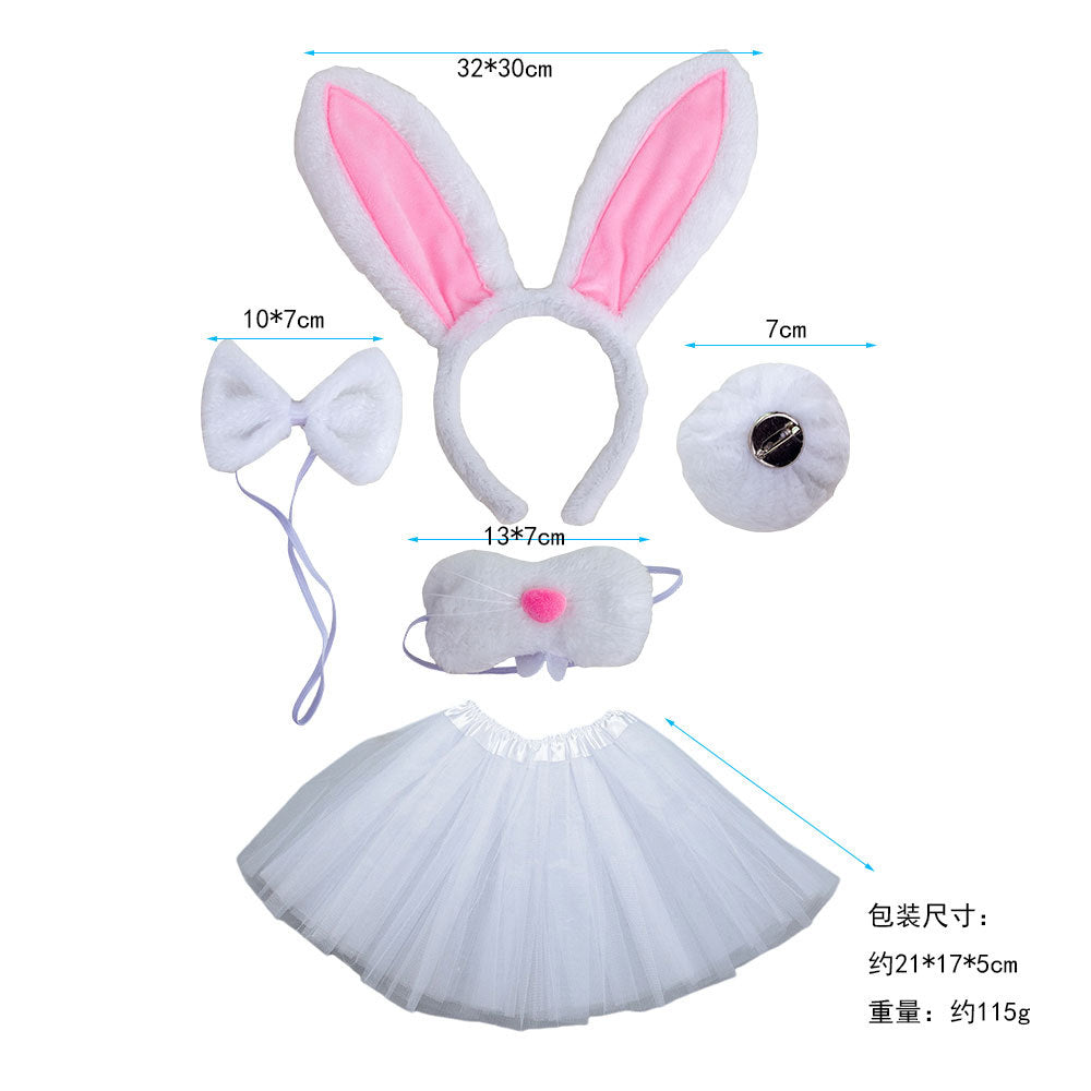 Wholesale Easter Rabbit Ears Cute White Rabbit Nose Headband