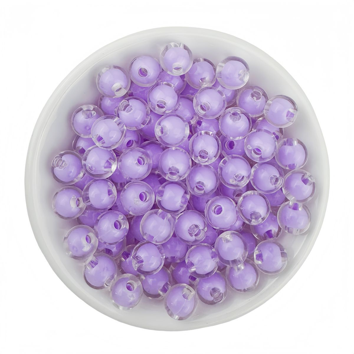 Wholesale 8mm10mm transparent beads straight hole color beads diy 50pcs/pack