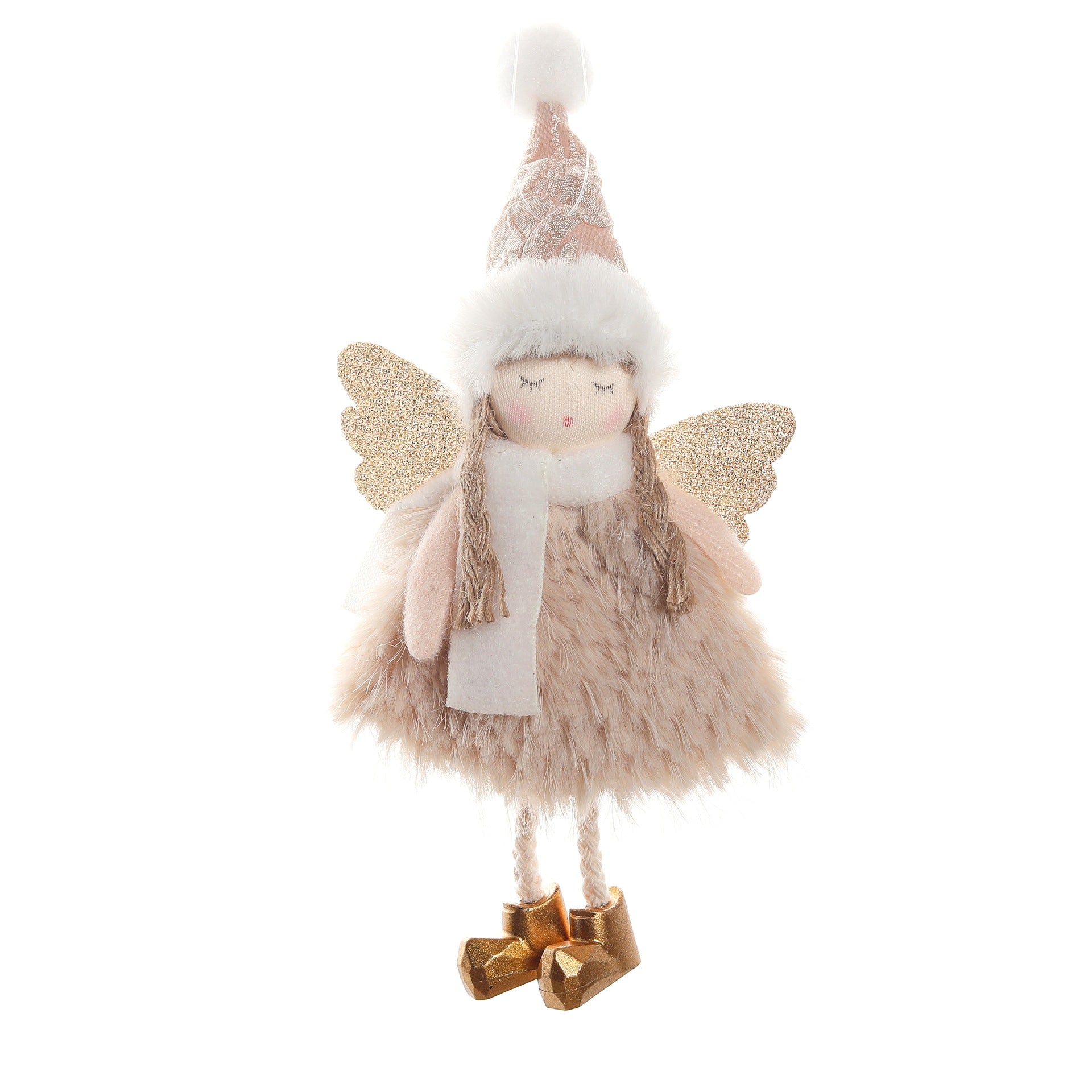 Wholesale Christmas Fabric Jacquard Hats, Angel Baby Decorative Pendants