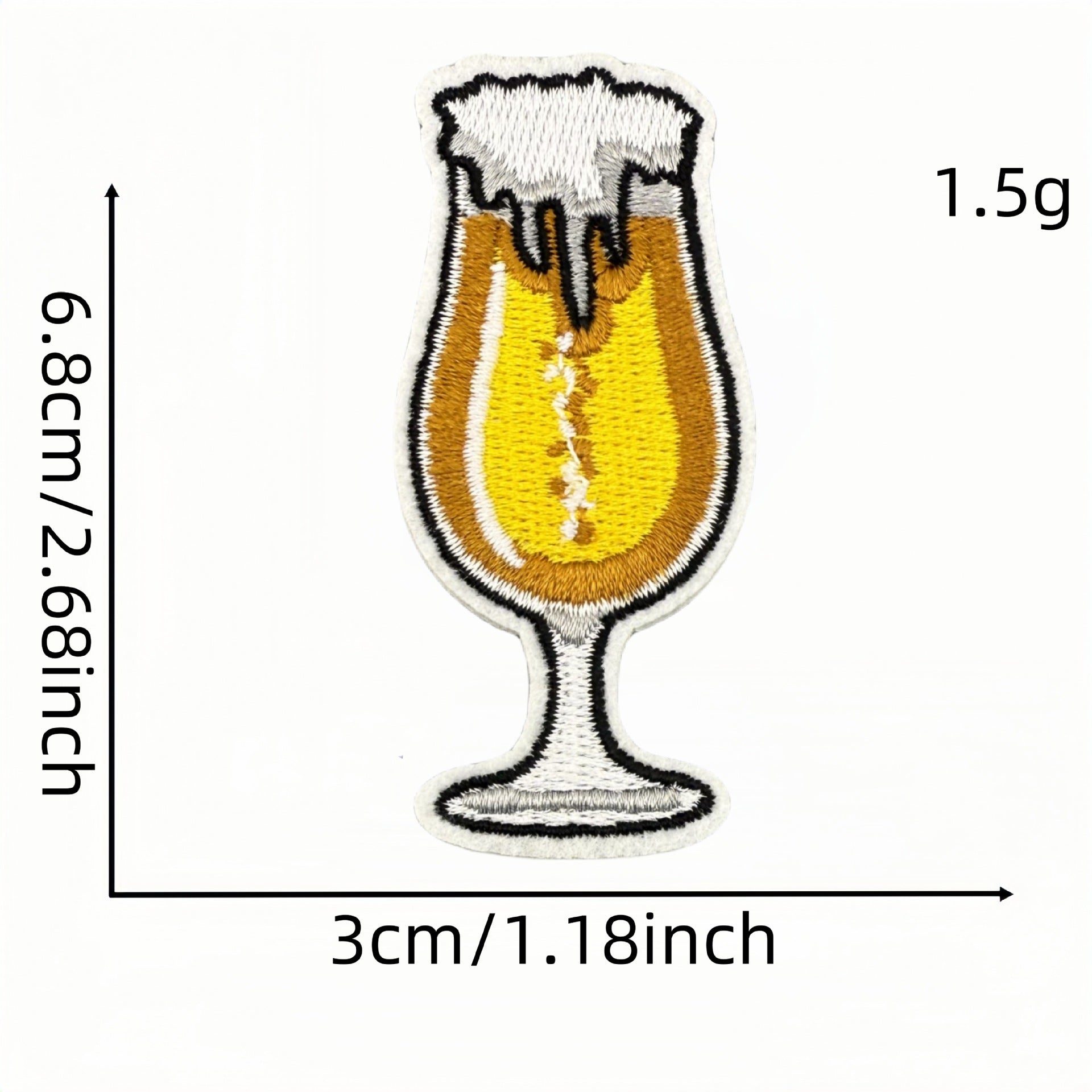 Wholesale Cartoon beer cup embroidery cloth patch embroidery iron-on patch