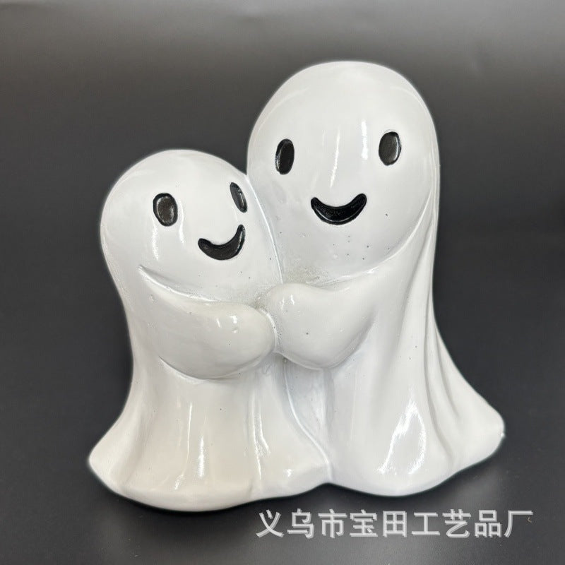 Wholesale New Halloween Cute White Ghost Party Decoration Courtyard Decoration Study Desktop Decoration Small Ornaments