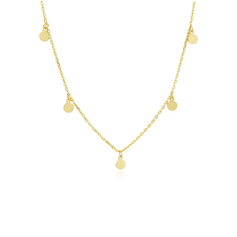 Wholesale Golden circular necklace