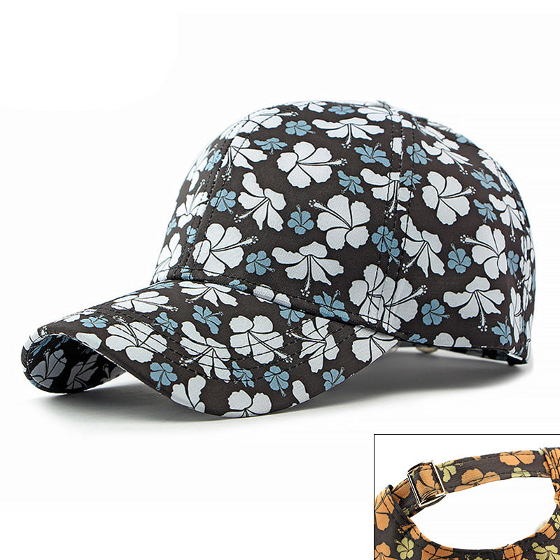 Wholesale Spring and Autumn Ethnic Style Print Washed Denim Outdoor Sunscreen Shade Cap