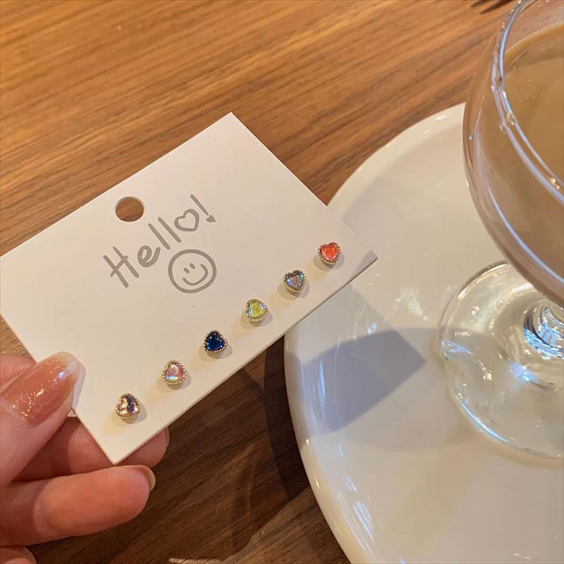 Wholesale s925 Silver Needle Love Alloy Earrings