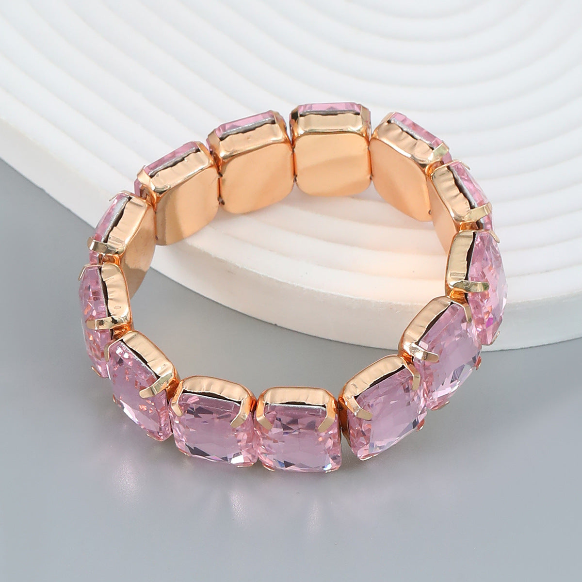 Wholesale Hip Hop Full Diamond Alloy Bracelet