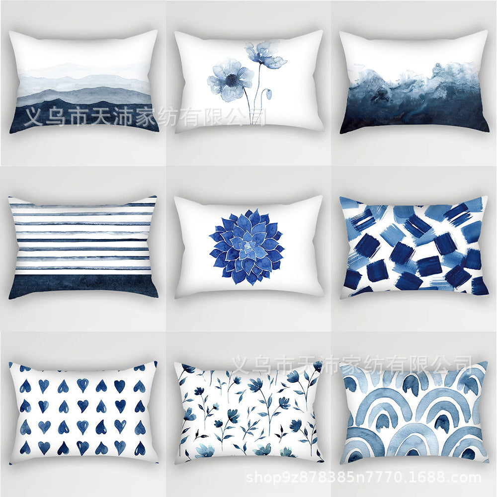 Wholesale Blue Fresh Short Plush Pillowcases