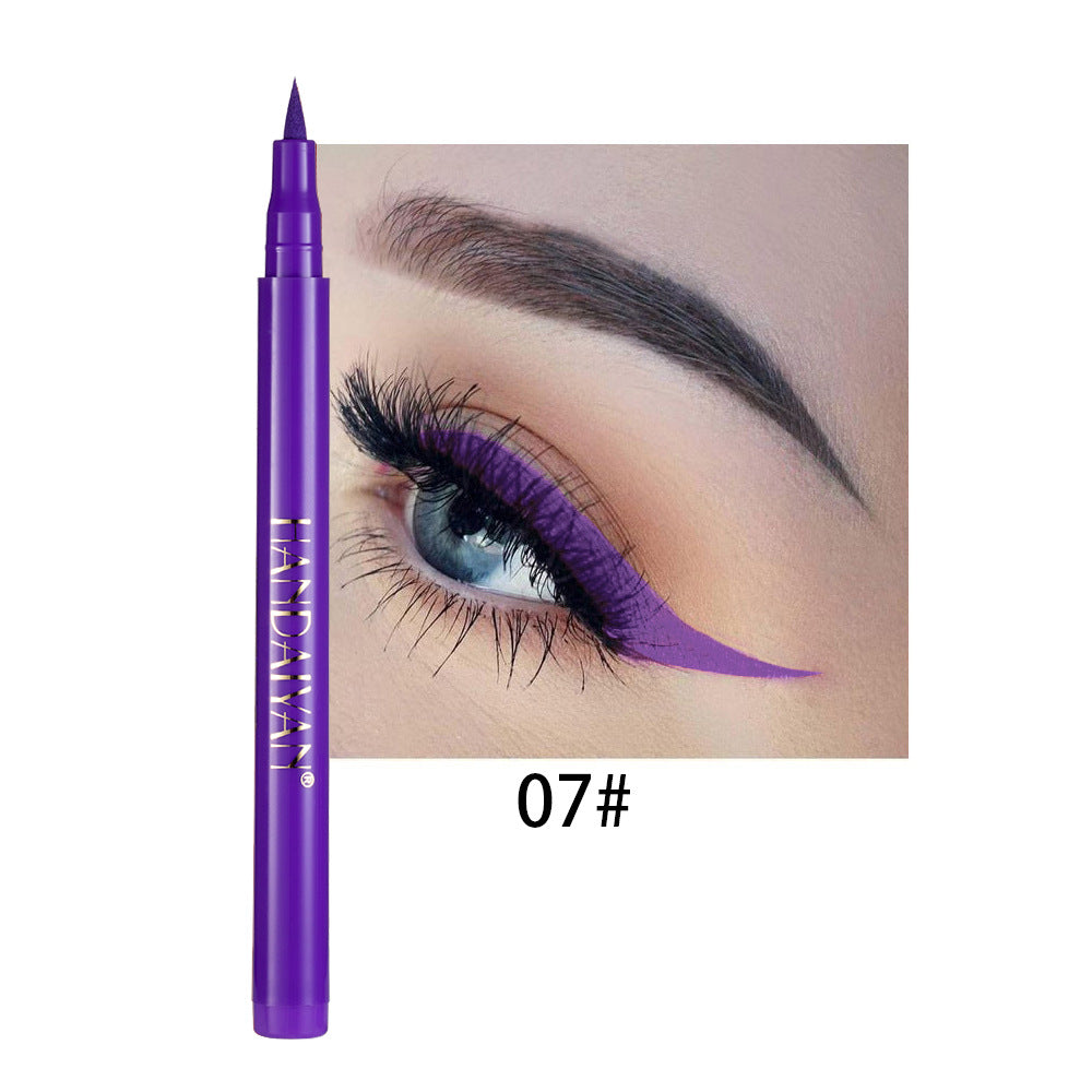 Wholesale Rainbow DIY Color Eyeliner Liquid Is Not Easy To Smudge Matte Eyeliner Pen