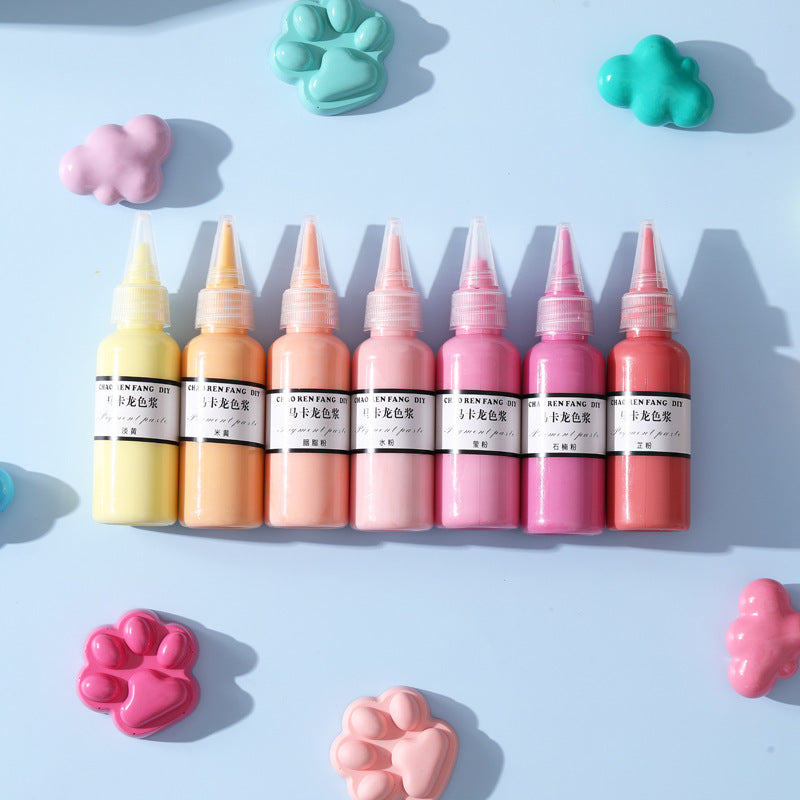 Wholesale High Concentration Macaron DIY Solid Color Paste Color Essence Hand drawn Bead Drop Adhesive Nail Oil Adhesive Epoxy Resin Color Paste