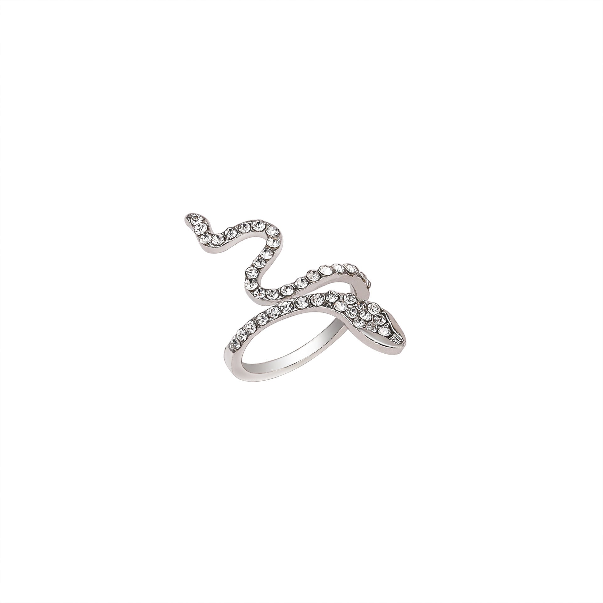 Wholesale Alloy Zircon Wrapped Snake Rings