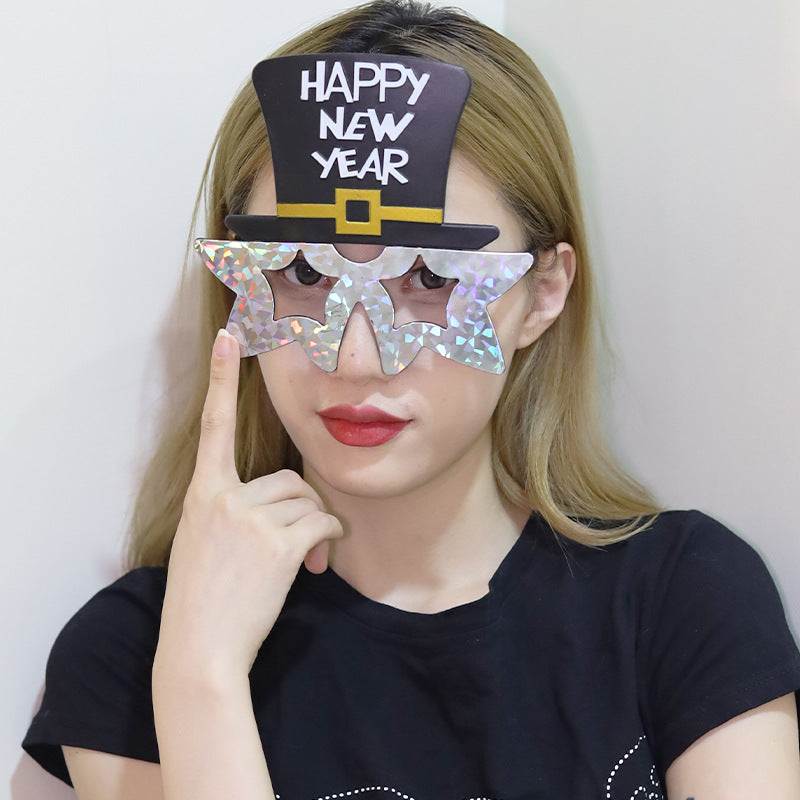 Wholesale Creative New Year Happy Party ABS Sunglasses