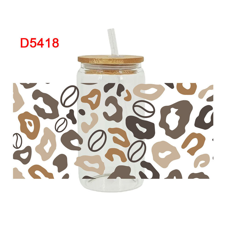 Wholesale Coffee bean beverage 16oz Cup UV DTF Wraps