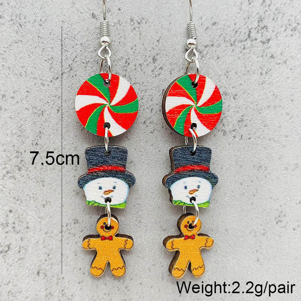Wholesale Christmas Wood Earrings