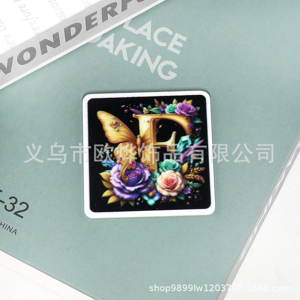 Wholesale 10pcs Cartoon Square Butterfly Personalized Bag FlatBack