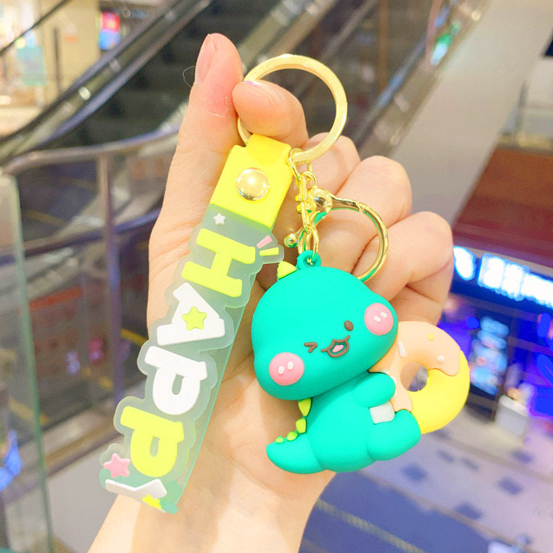 Llavero de dinosaurio de natación de silicona al por mayor