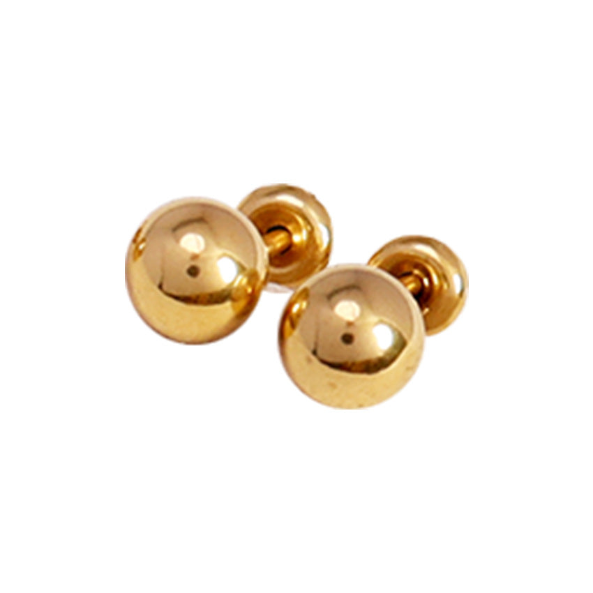 Wholesale 18k Gold Stainless Steel Dot Earrings