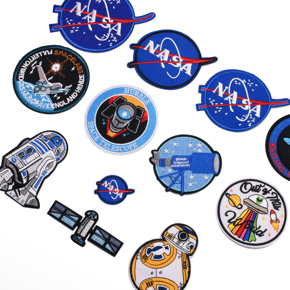 Wholesale Astronaut Planet Embroidered Patch Space Theme Sew On Cloth Badge For Clothing DIY Fashion Accessory OLY Exclusive