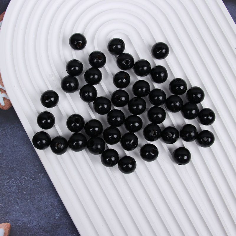 Wholesale 20pcs Halloween Pumpkin Spider Web Lattice Striped Wooden Beads