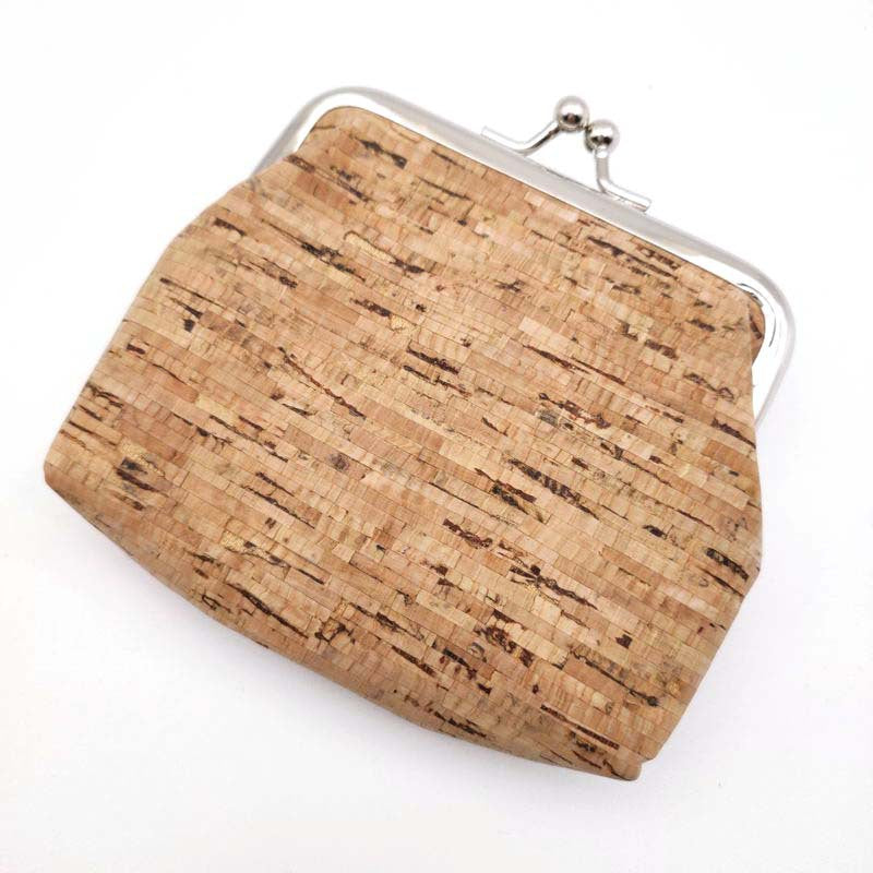 Wholesale Ethnic Pattern Cork Mini Wallet with Buckle