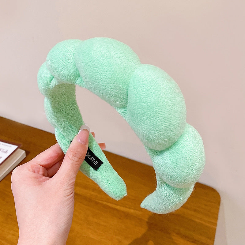 Wholesale Braided high top face wash makeup headband