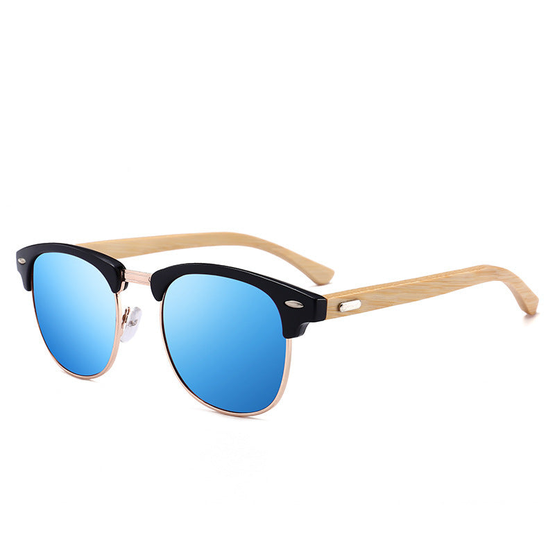Wholesale Polarized sunglasses for men and women bamboo legs retro glasses