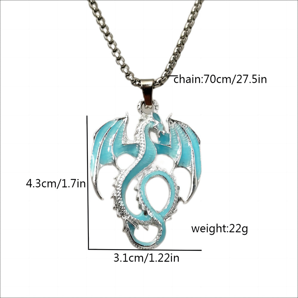 Wholesale Halloween glow-in-the-dark Wind Dragon Necklace