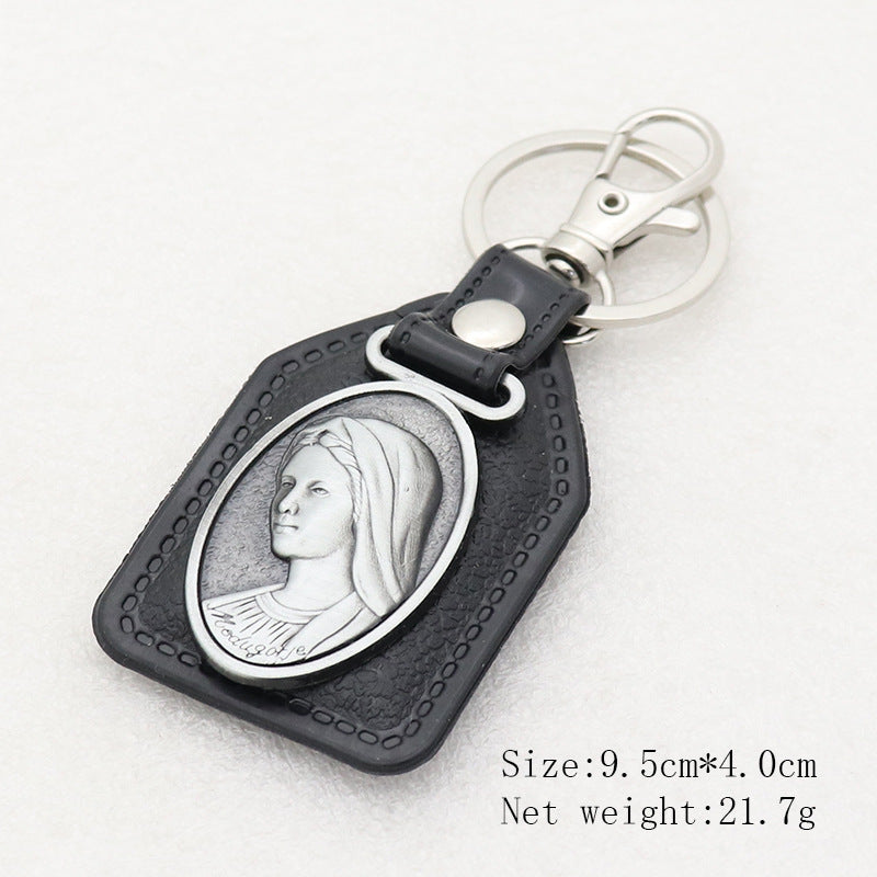Wholesale Retro Metal PU Combination Car Pendant Keychain Jewelry Pendant
