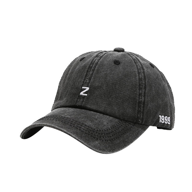 Wholesale Z Letter Embroidered Washed Vintage Baseball Old Big HeadOutdoor Sunshade Cap