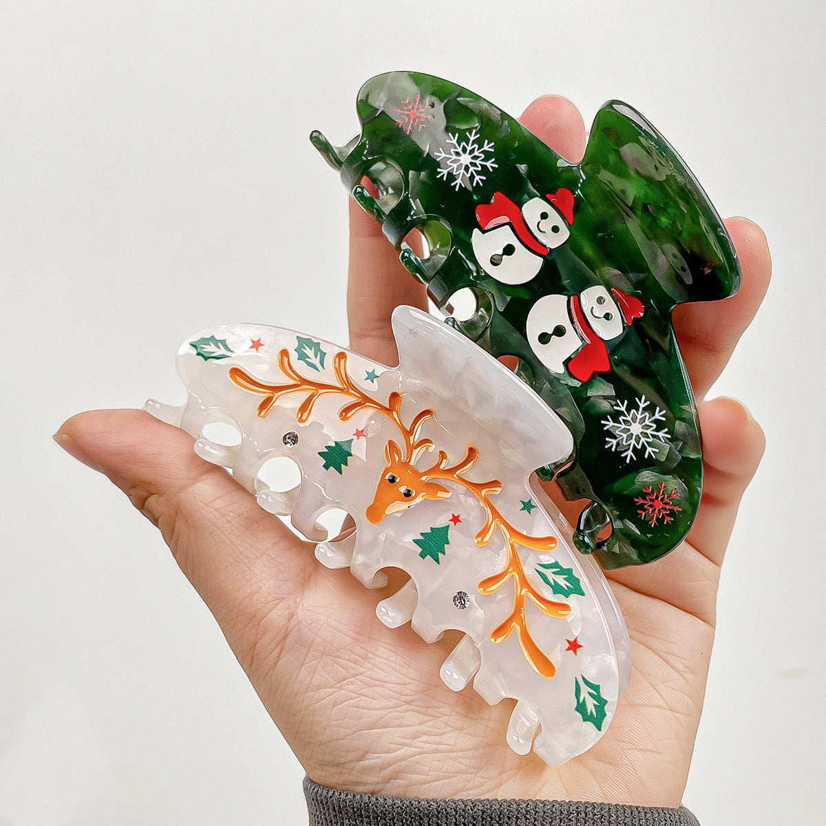 Wholesale Christmas Cartoon Gingerbread Man Acrylic Hair Clips