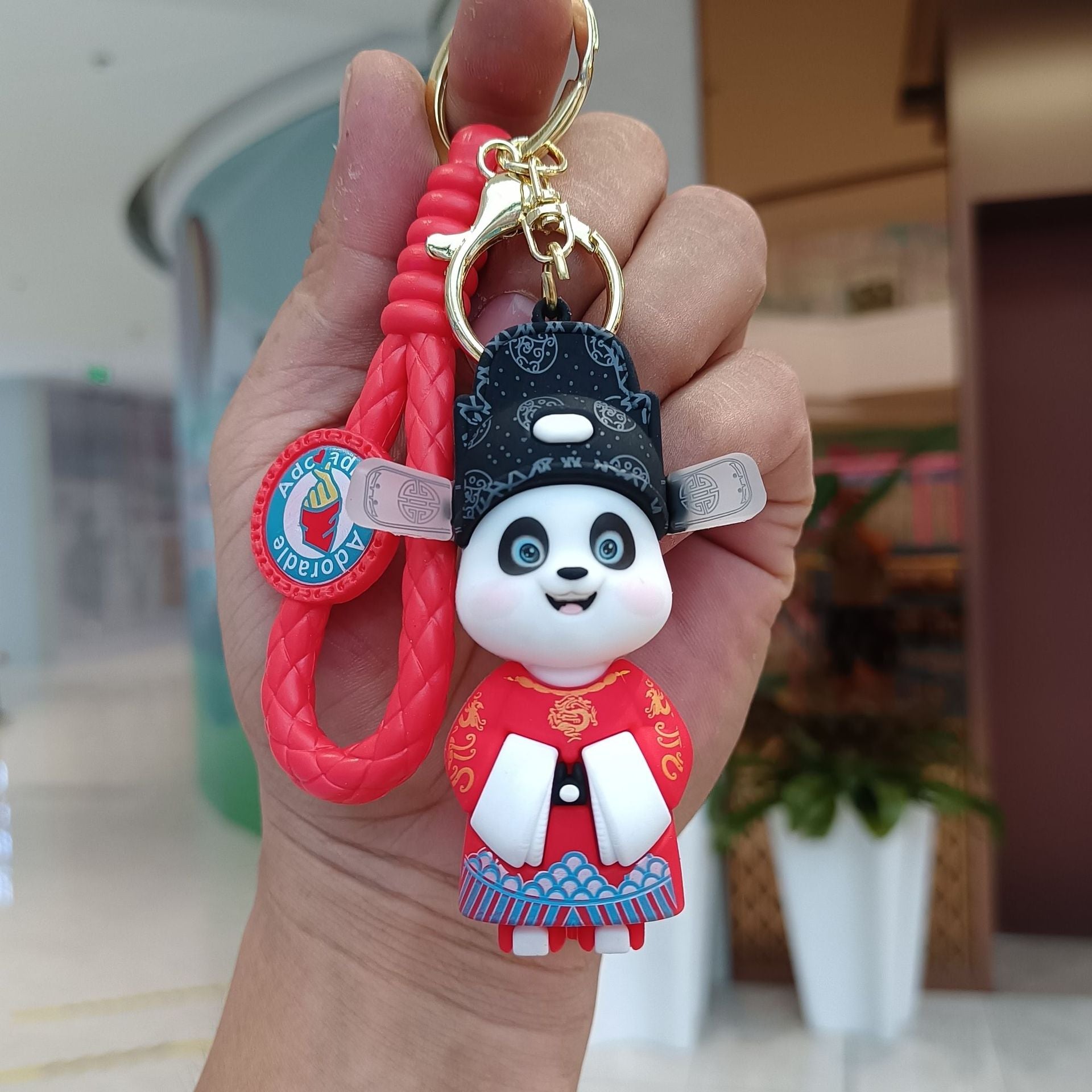Wholesale Cartoon Beijing Opera Collection Panda PVC Keychain