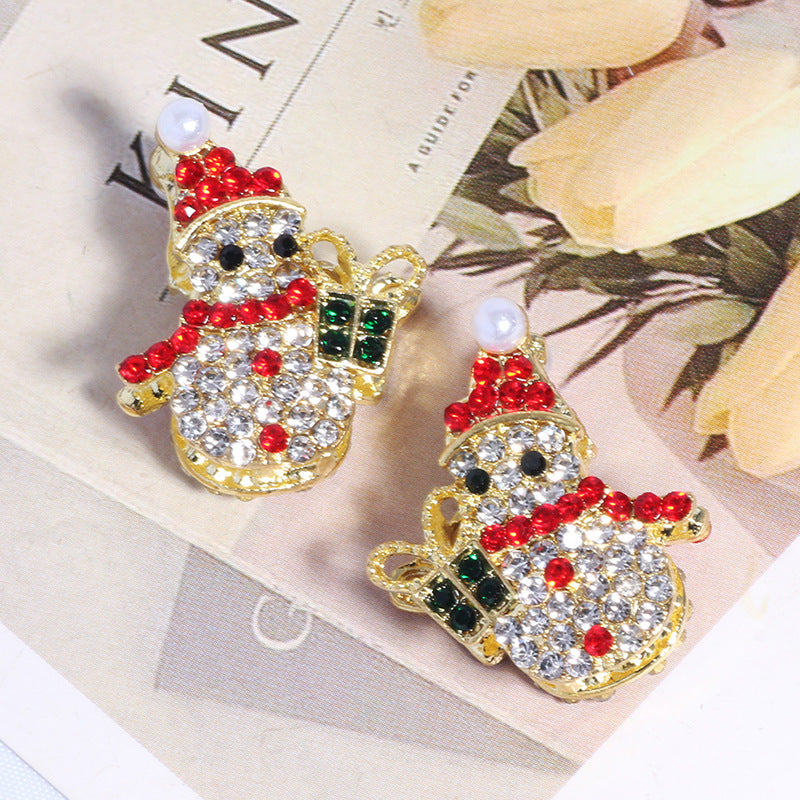Wholesale 5pcs/pack Cute  snowman beads  Crystal Beads