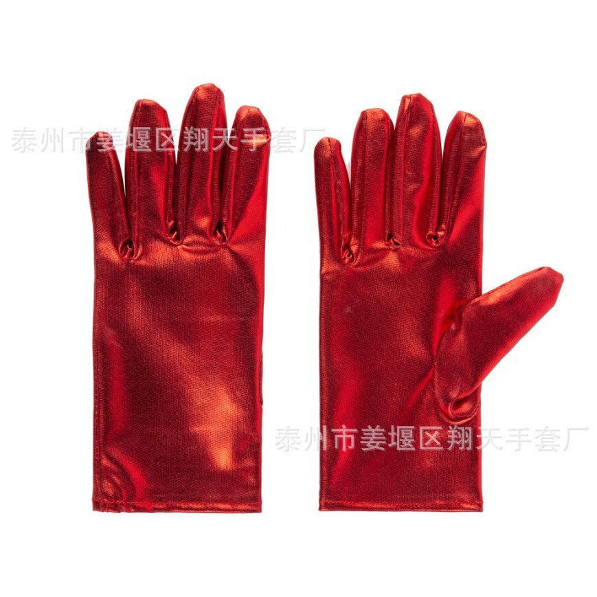 Wholesale Patent and faux leather short gloves