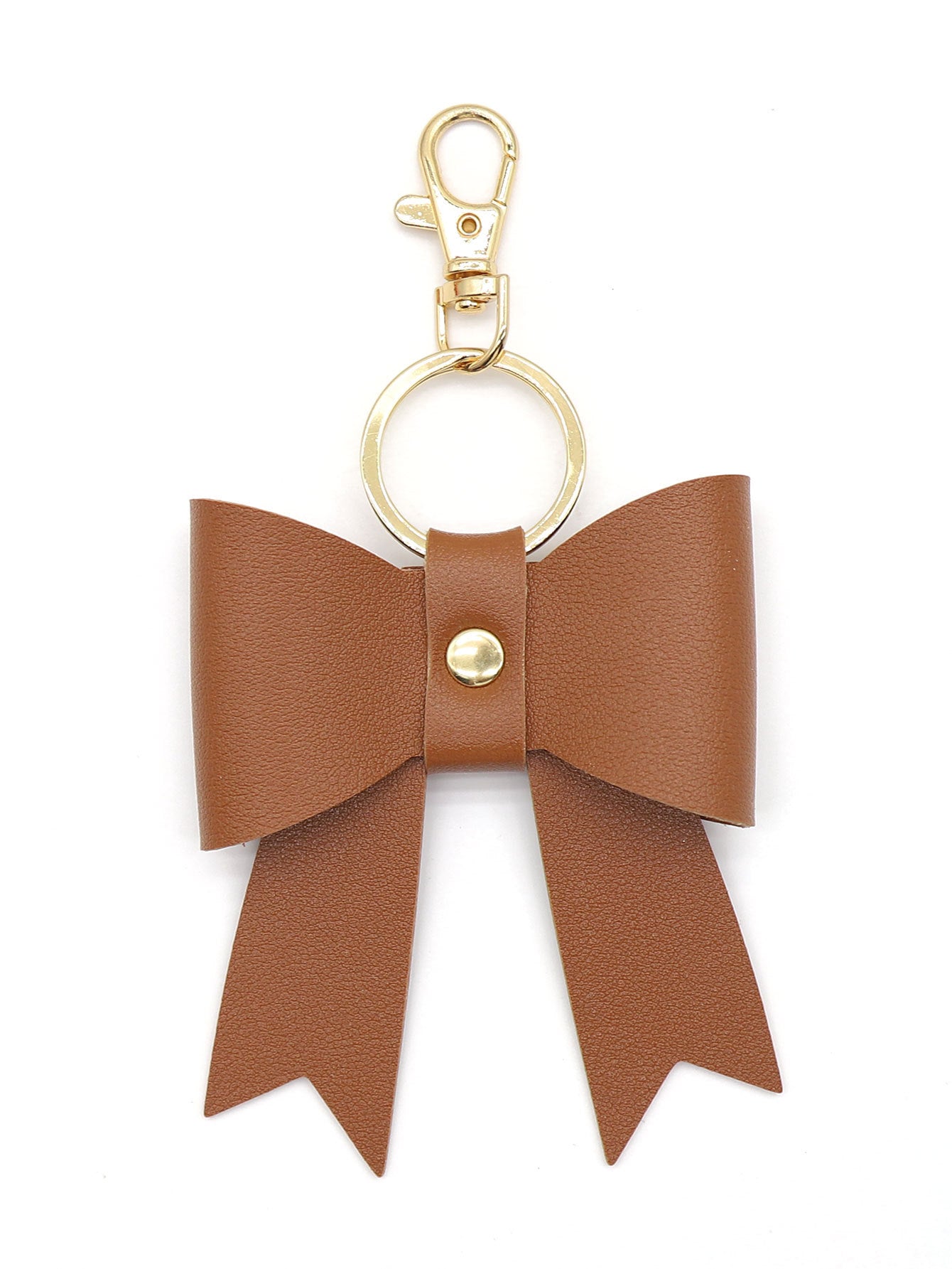 Wholesale New simple PU leather bow shape key chain bag pendant accessories