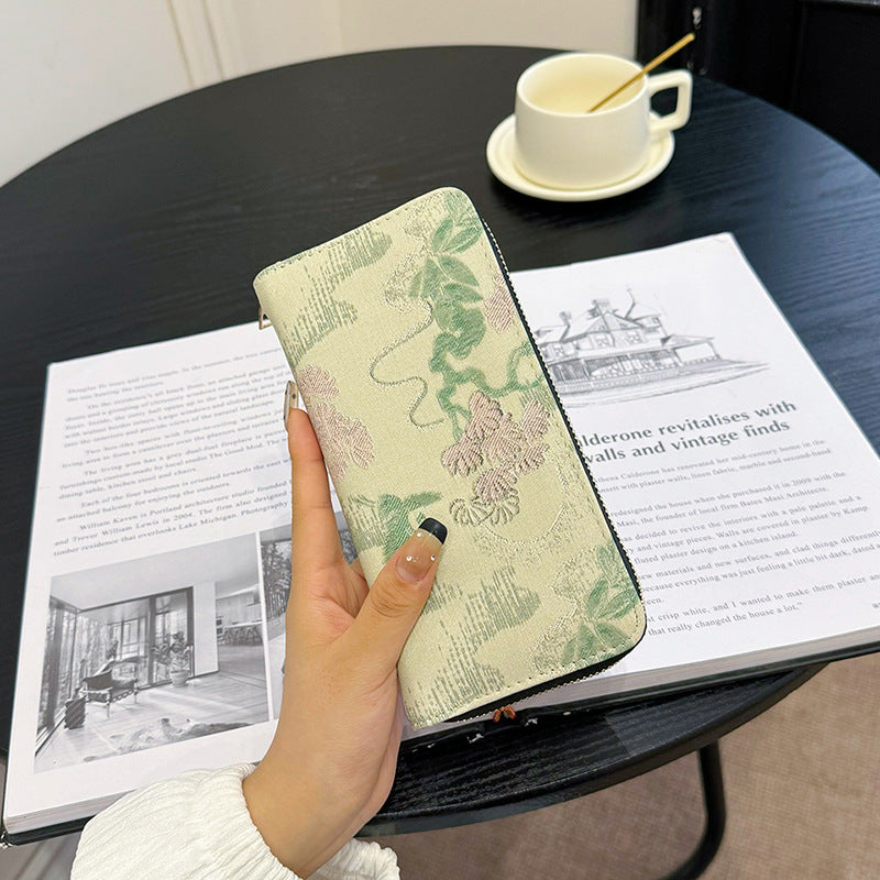 Wholesale Long Large Capacity Hand-held Embossed Wallet