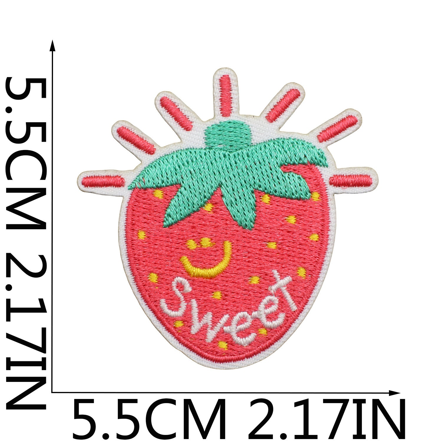 Wholesale Sweet Strawberry Embroidered Cloth Sticker Clothes Decoration Patch
