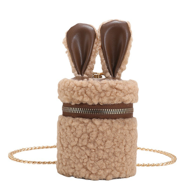 Wholesale Children's Bag Lambswool Mini Lipstick Bag Chain Crossbody Bag