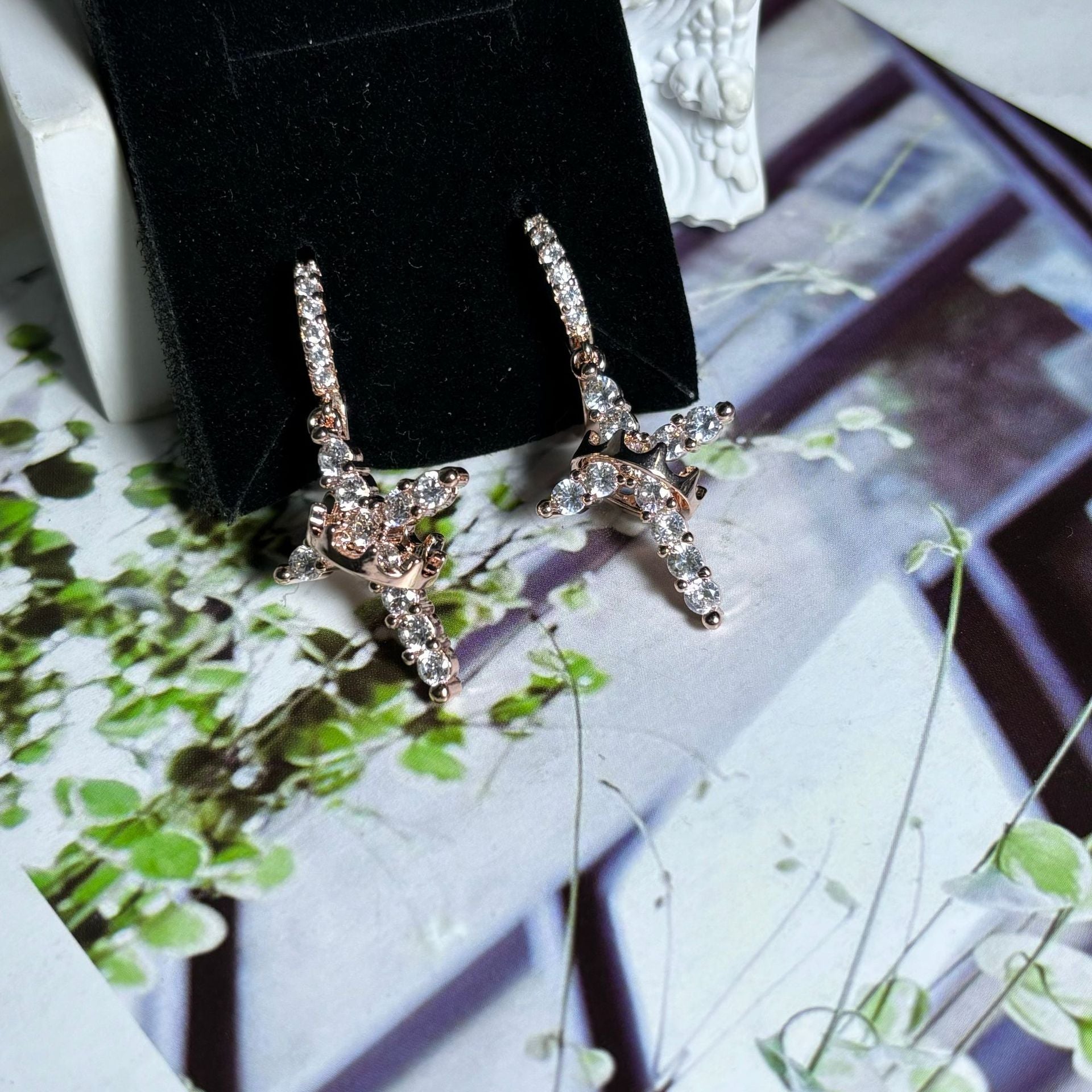 Wholesale Full Diamond Rotating Crown Cross Pendant Necklace