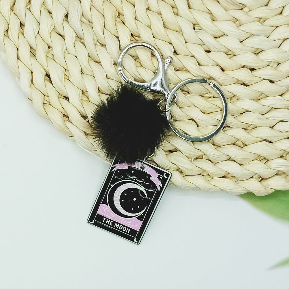 Keychain de mariposa de corazón acrílico de acrílico al por mayor