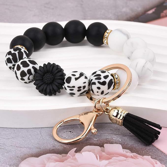 Wholesale  Handmade  Silicone Bead Bracelet Pendant Wristlet Keychain