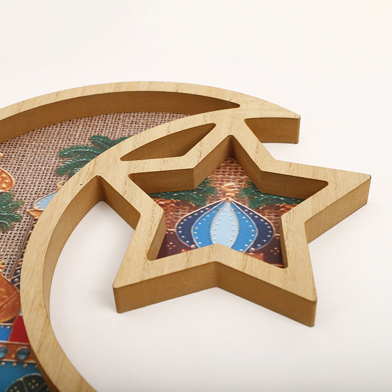 Wholesale of Wooden Moonlit Tray Ornaments