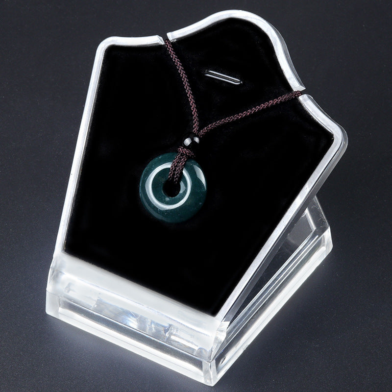 Wholesale Crystal Agate Stone Peace Buckle Necklace