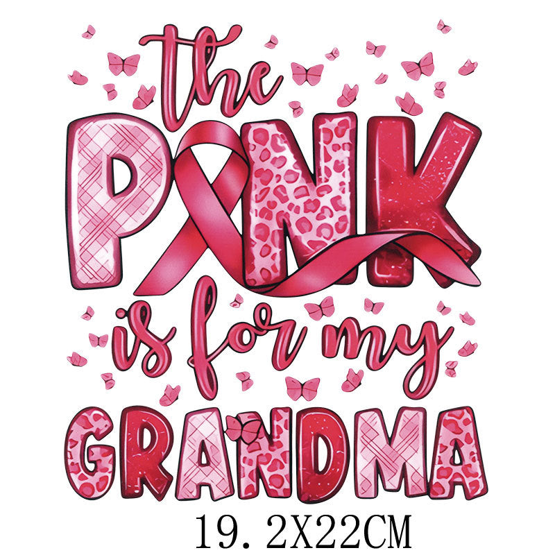 Wholesale 10pcs/pack Pink rainbow ribbon UV DTF Ready to Press Transfers Wraps