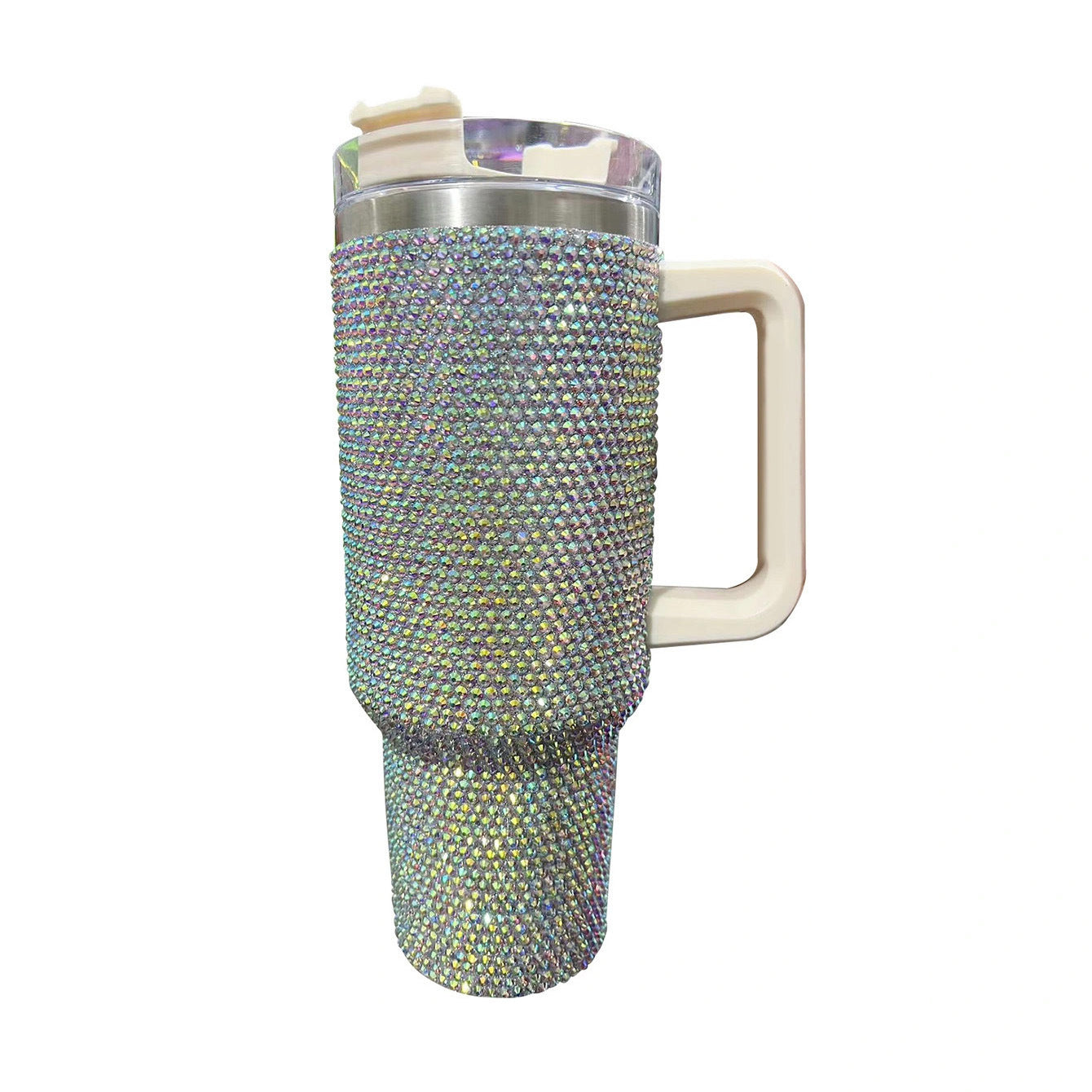 Wholesale Tumbler Ice Bullies Cup  40oz Cow Pattern Diamond-encrusted Portable Thermos Tumbler Cup