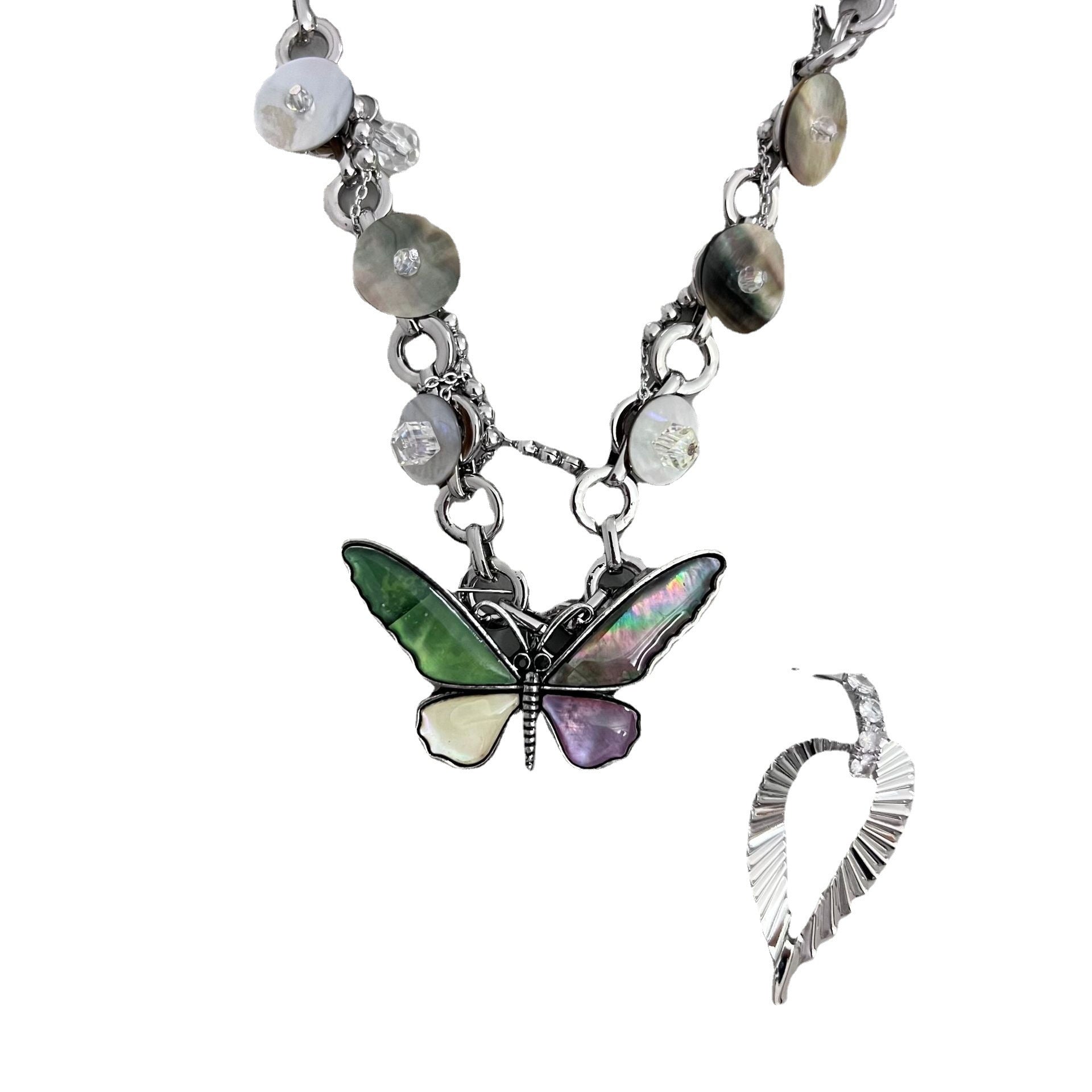 Collares de clavícula de mariposa de concha de mariposa y2k al por mayor Y2K