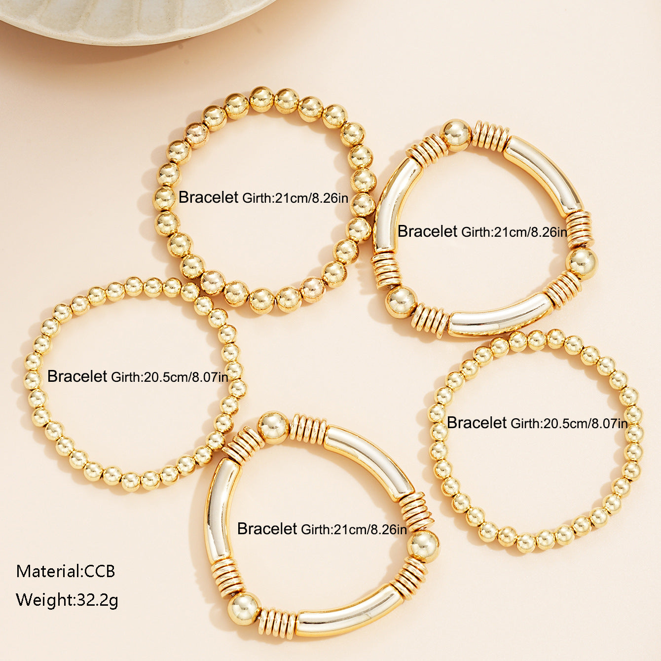 Wholesale Bead bracelet Bohemian style personality stacking elastic bracelet