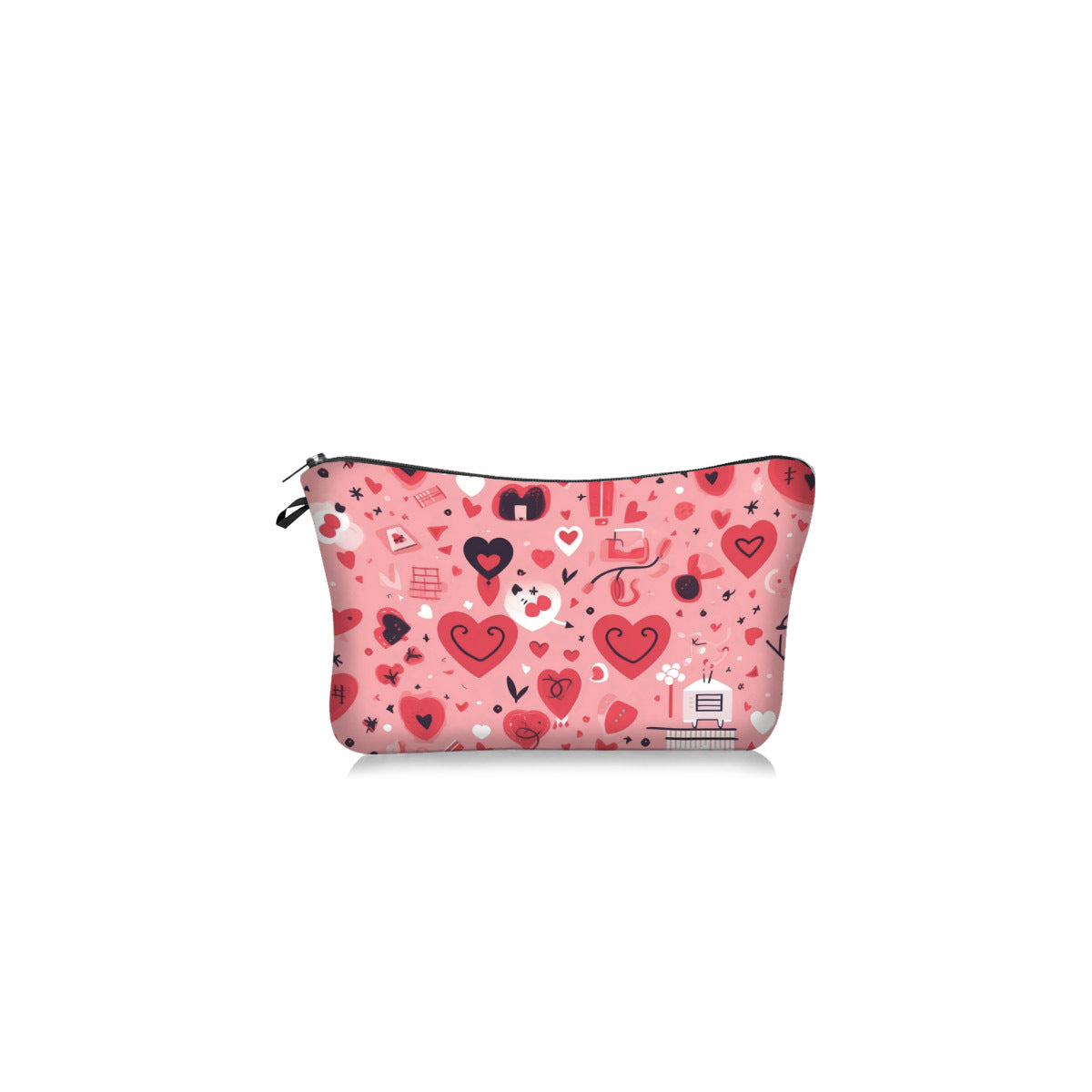 Wholesale Valentine's Day Love Printed Polyester Makeup Bag
